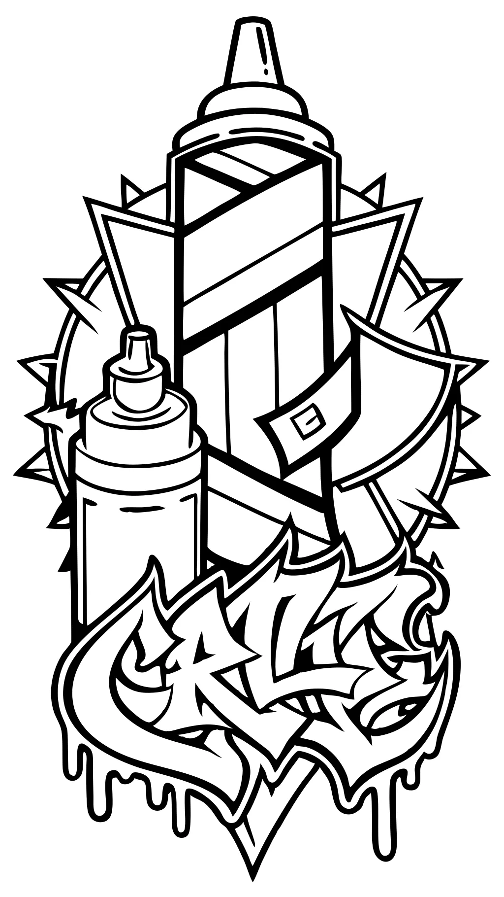 coloriages imprimables de graffiti